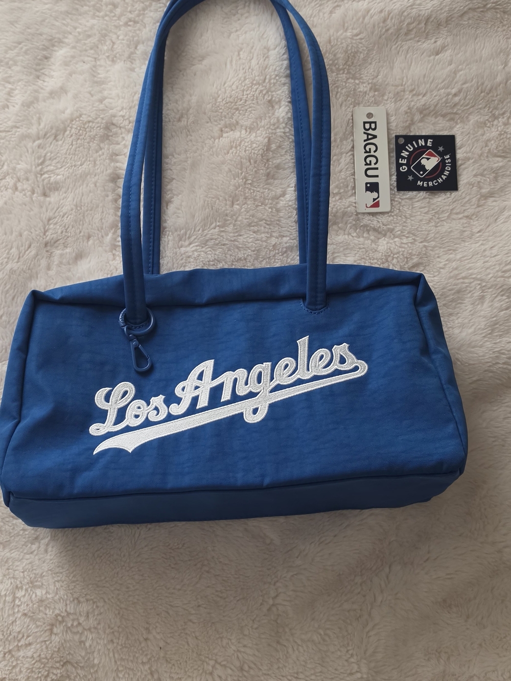 BAGGU Los Angeles Blue Bowler Bag.